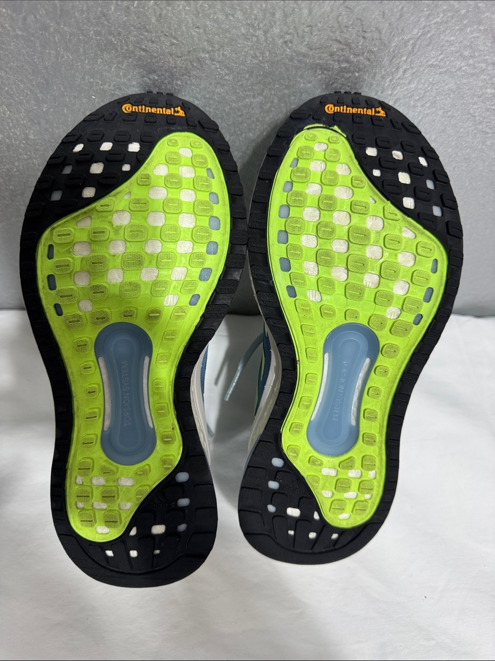 adidas Light Blue and Neon Yellow Accent Running Shoes - Picture 9 of 10